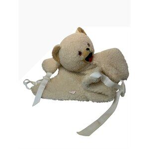 Vintage Snuggle Fabric Softener Teddy Bear Plush Backpack With Zipper Closure